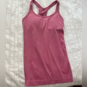 pink lululemon ebb to street tank top size 2 -just like new